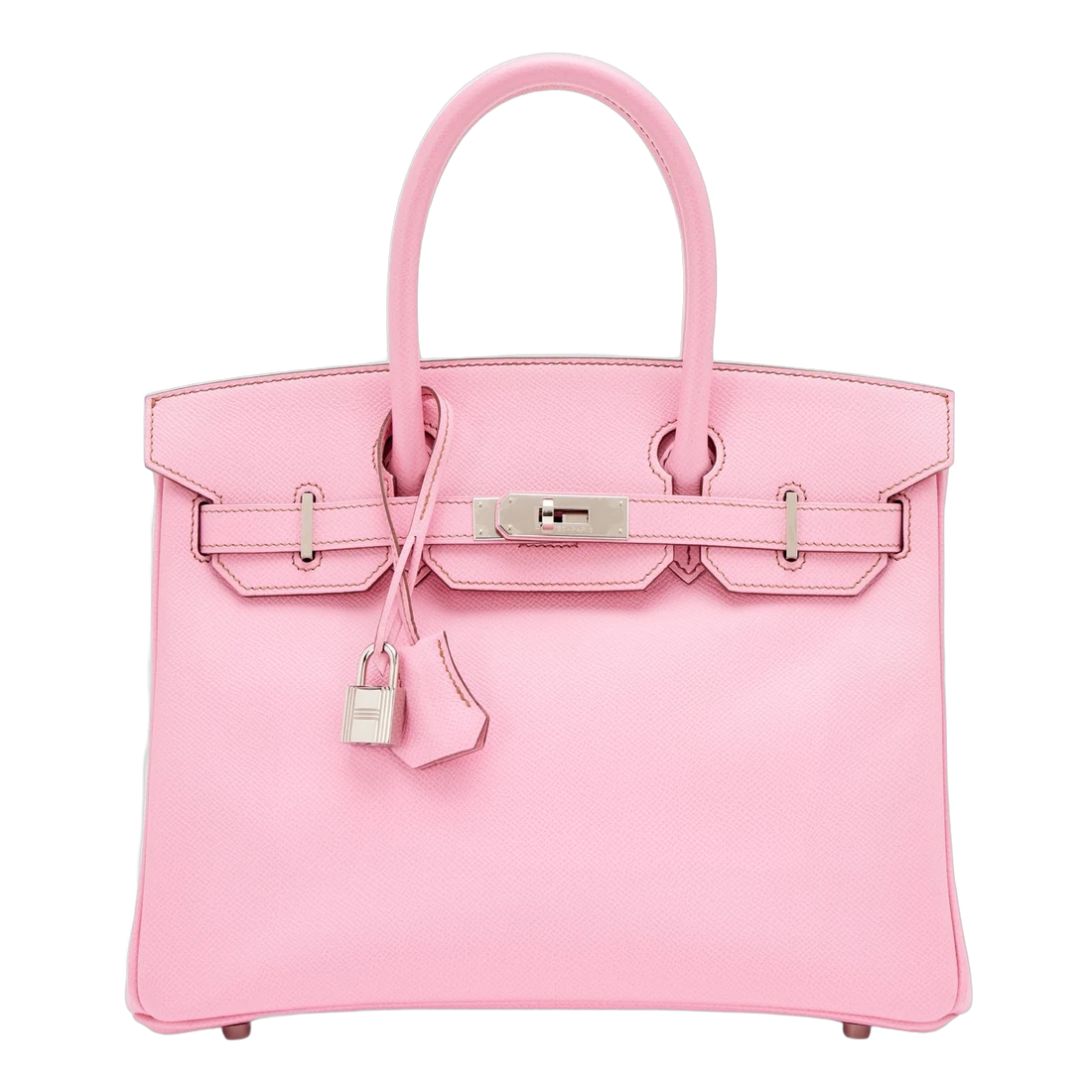 Hermès Birkin 30 — Rose Epsom · palladium hardware