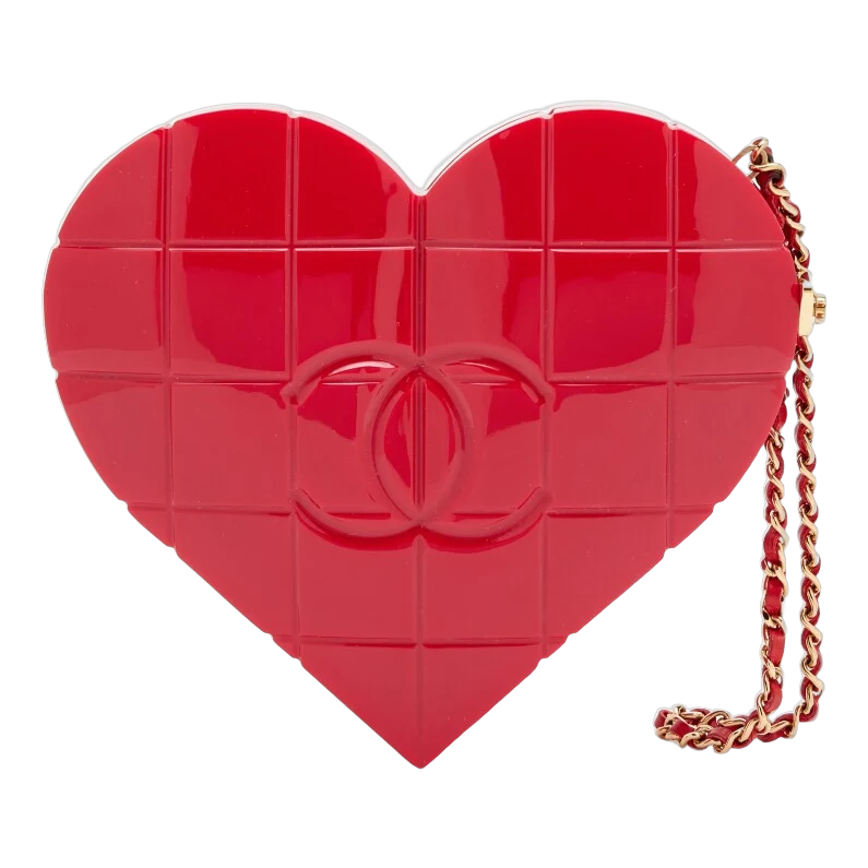 Heart Minaudière — Chanel · red lacquer